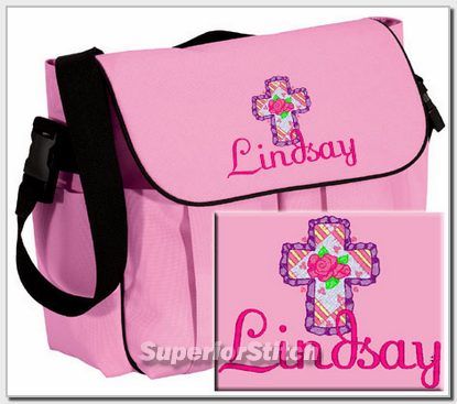 Personalized baby DIAPER BAG embroidered Christian  