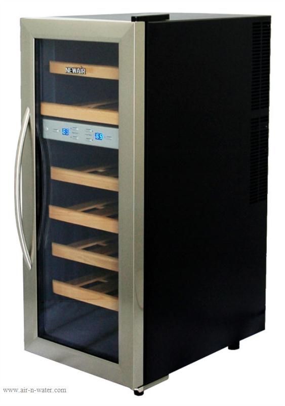   Bottle Dual Zone Thermoelectric Wine Cooler With Stainless Steel Door