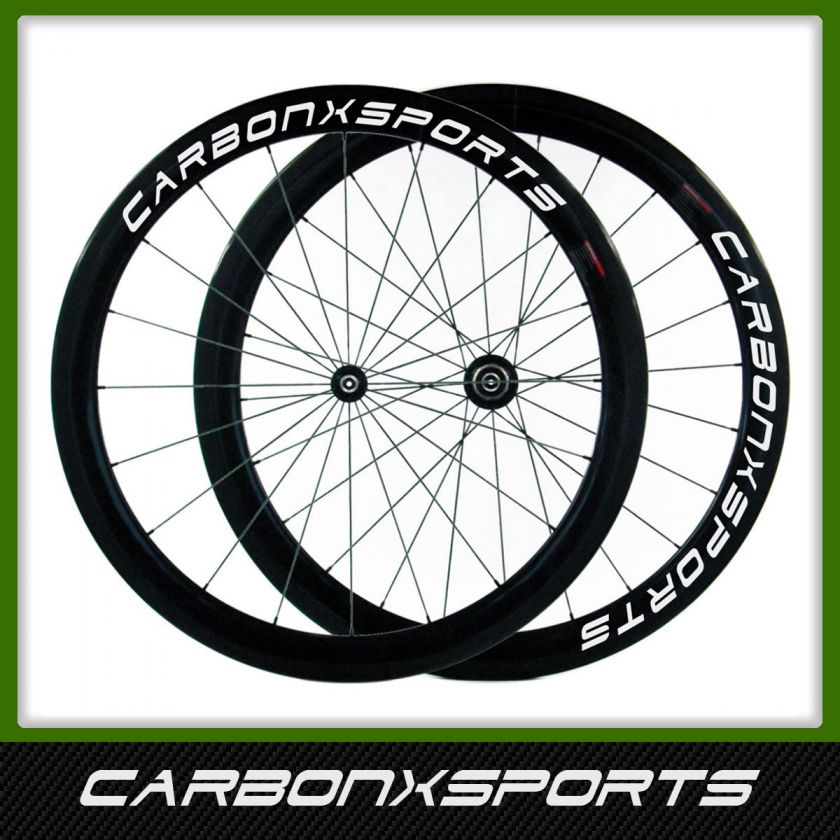 CXS Full Carbon Fiber Road Racing Bike Clincher Wheels Wheelset 700c 