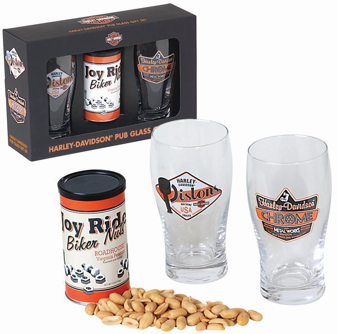 HARLEY DAVIDSON® PUB GLASS GIFT SET HDL 18801 NEW  