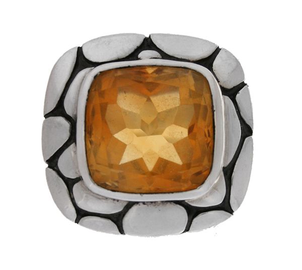 John Hardy Citrine Sterling Silver Ring  