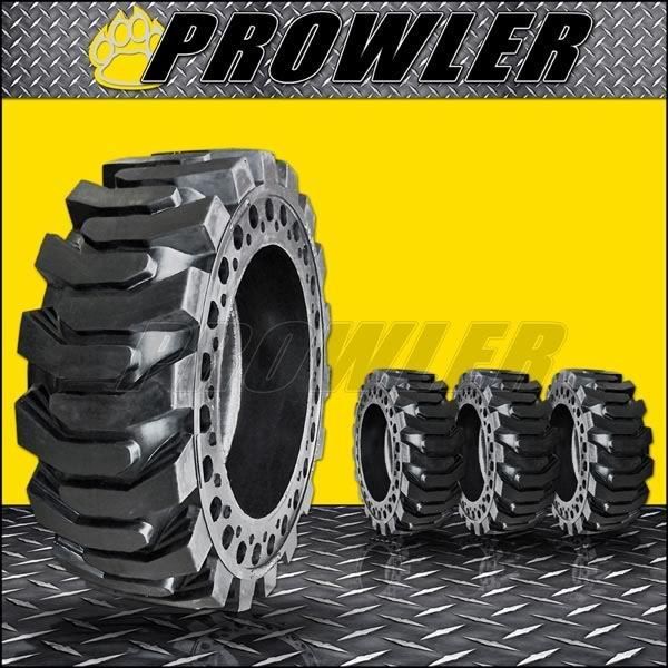 Prowler Proflex 12x16.5 Solid Skid Steer tires NO Flats Cat John 