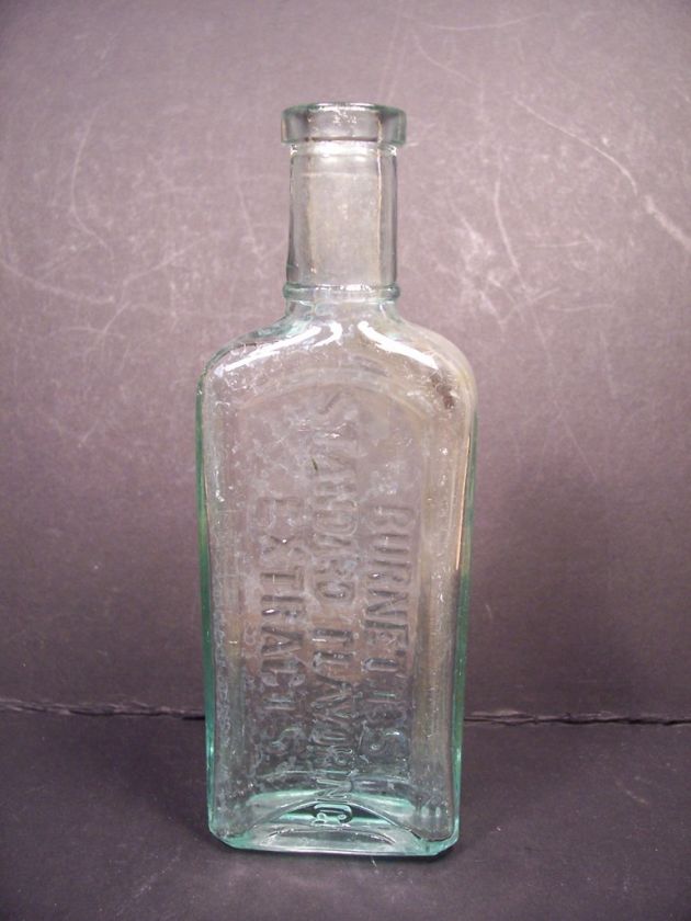 VINTAGE BOTTLE   BURNETTS STANDARD FLAVORING EXTRACTS  