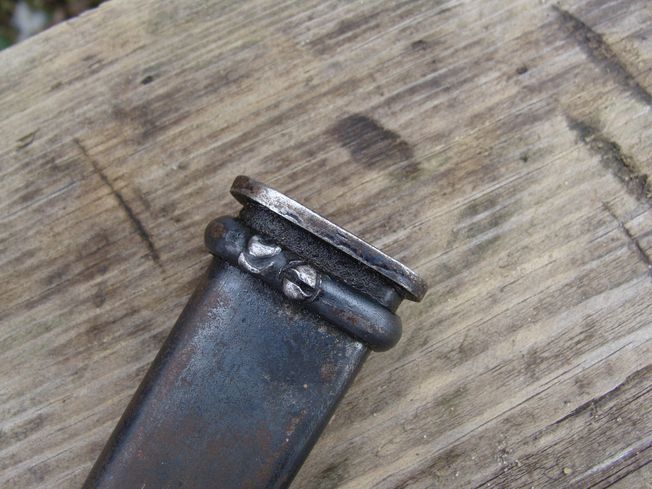 RARE WWII Japanese Type 30 CHILDS TRAINING Bayonet Scabbard Riveted 