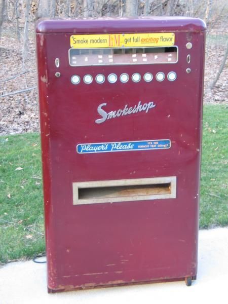 RARE VINTAGE 1949 SMOKESHOP LO BOY COIN OPERATED CIGARETTE VENDING 