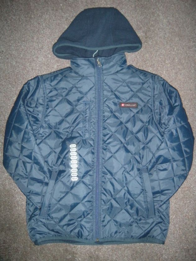 NWT TIMBERLAND Boys LARGE 14/16 Quilted Field Jacket Fleece Lined w 