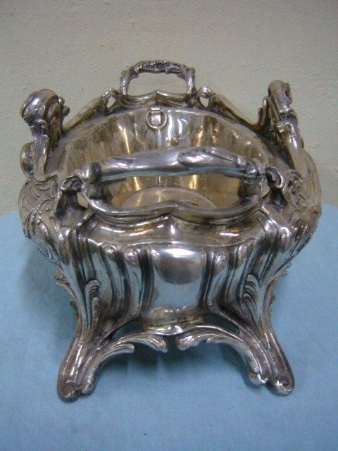Antique Art Nouveau silver bronze centerpiece # 01569  