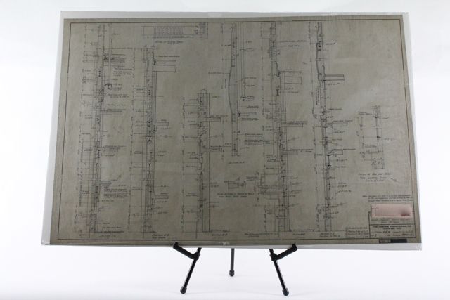 Original Yankee Stadium Architectural Plan Part D Addition Wall 