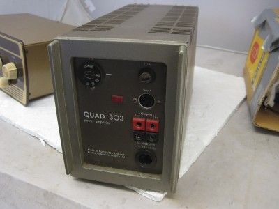 QUAD 303 power amp, bent fins but works  