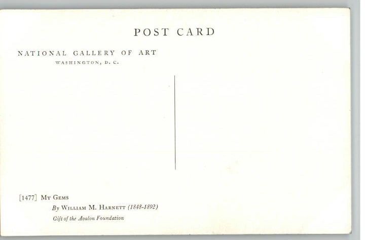 Postcard William M Harnett Painting/ArtMy Gems  