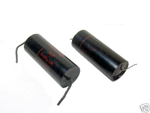 2x VINTAGE SPRAGUE BLACK BEAUTY 0.5uF 600V Capacitor  