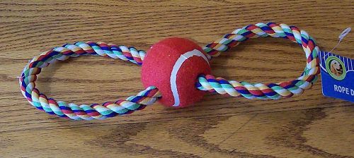 Paws n claws Tennis Ball and Rope Dog Toy  