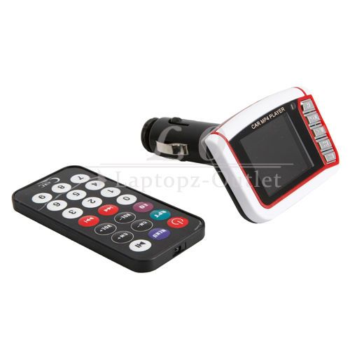 New 1.8 LCD Car  MP4 Player FM Transmitter SD MMC Card White 