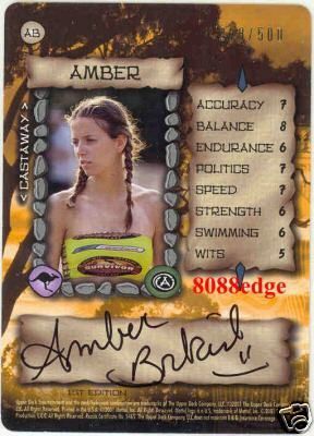 SURVIVOR OUTBACK WINNER AUTOGRAPH AUTOAMBER BRKICH/500  