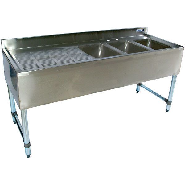   Steel Bar Sink   60   Three Sink Right Drain 845033087969  