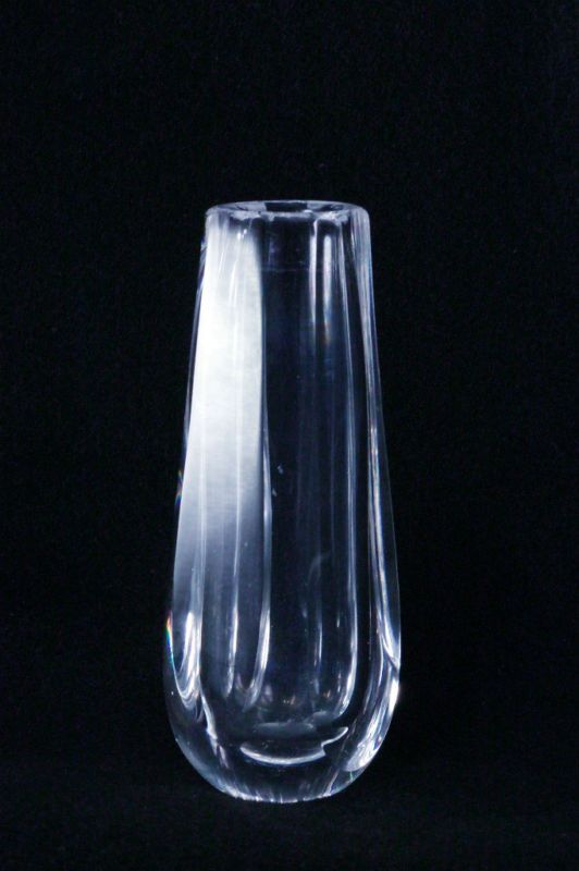 Orrefors Kosta Boda 5 Crystal Vase Signed 486  
