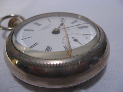 NEW YORK STANDARD POCKET WATCH, STEM SET & WIND w/SECOND HAND, NEEDS 