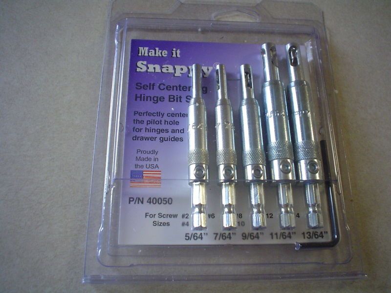 Snappy 5 pc. hinge bit set  