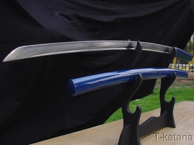 Hand Forged Blue Japanese Katana Sword Shirasaya Iaido  