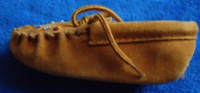 INDIAN SHOES MOCCASINS KIDS SZ 6 POCAHONTAS COSTUME MOC  