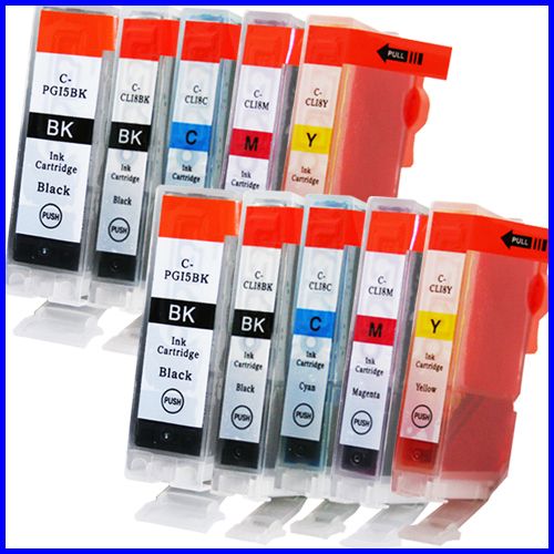 10 CLI 8 PGI 5 Ink Cartridges for Canon PIXMA iP3300 iP3500 iP4200 