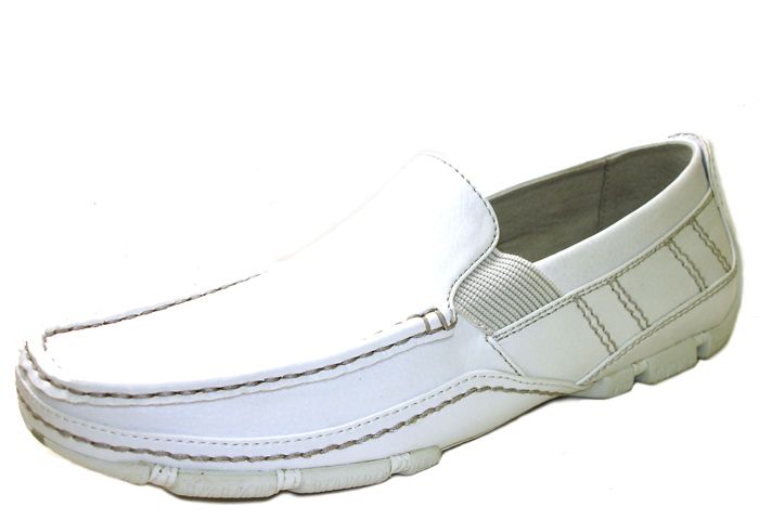 Radikal G by GBX 030656 Mens Comfort Driving Moc White  