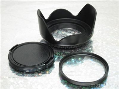 P13 New 67mm Lens Hood + Lens Cap + UV For Canon Powershot SX40 HS 