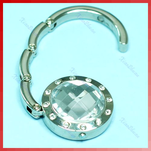 Tr Folding Bag Purse Hook Crystal Handbag Hanger Holder  