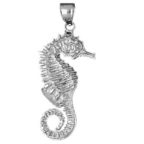 SEAHORSE Large Pendant .925 sterling silver #251  