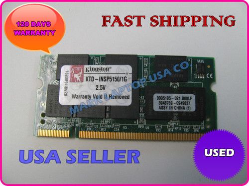 KINGSTON 1gb RAM memory KTD INSP5150/1G 2.5V BSMH16B0891 LAPTOP 