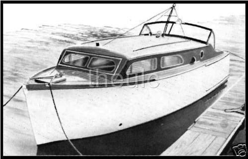 SPORT FISHER   CABIN CRUISER   BOAT PLANS HOW TO WOOD  