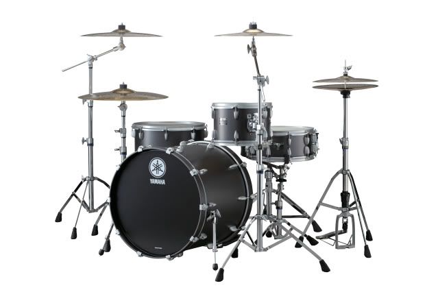 Yamaha Drums Rock Tour Drum Kit 4pc Matte Black Shell Pack  