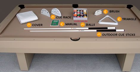 foot ALL WEATHER OUTDOOR POOL TABLE ~1000 SERIES~ NEW  