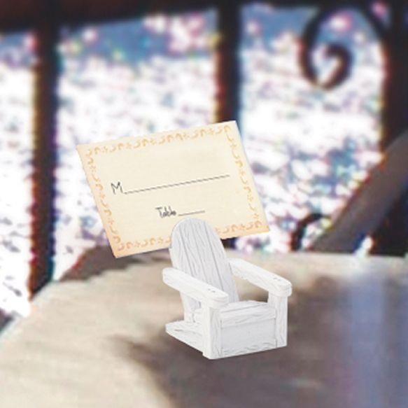 Beach Mini Adirondack Chair Wedding or Party Place Card Holder Favor 