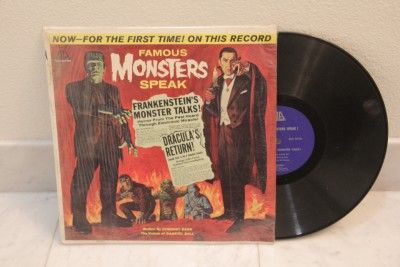   MONSTERS SPEAK FRANKENSTEIN DRACULA 1963 LP RECORD HALLOWEEN A.A. AR3