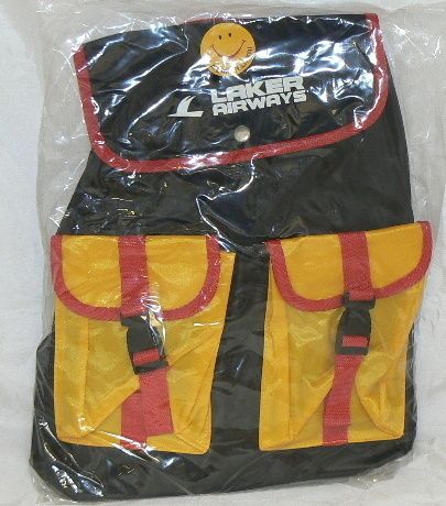 LAKER AIRWAYS KIDS BACKPACK RED/YELLOW/BLACK CUTE  