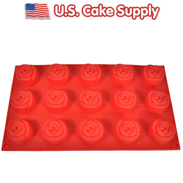 Mini Rose Flower SILICONE BAKING MOLD Cake Decorating Bake Pan 