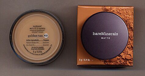 BARE ESCENTUALS BAREMINERALS MATTE FOUNDATION, GOLDEN TAN 6G 