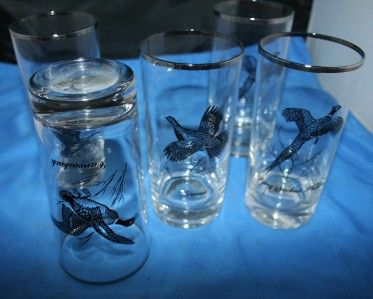 Barware Glassware Game Bird Glasses Pheasant Goose (5)  