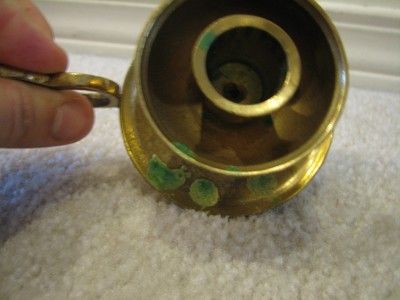 VTG Brass Candle Holder Finger Grip Nice Made in India  