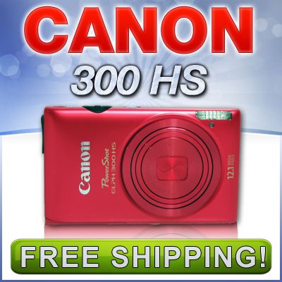 Canon PowerShot 300 HS Digital Elph Camera (Red) 610563301393  