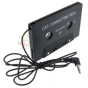 Car Cassette Adapter Converter+Charger For iPod   