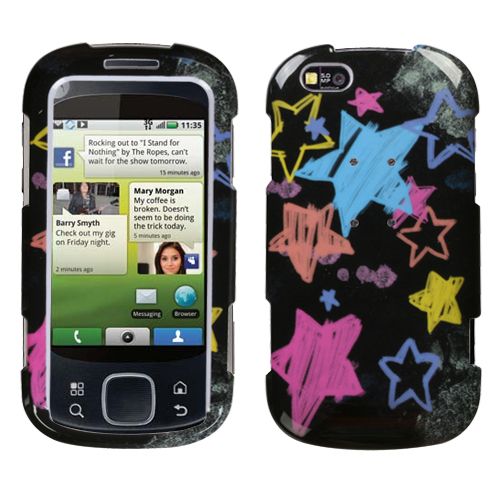 MYBAT BLACK CHALKBOARD STAR CASE MOTOROLA MB501 CLIQ XT  