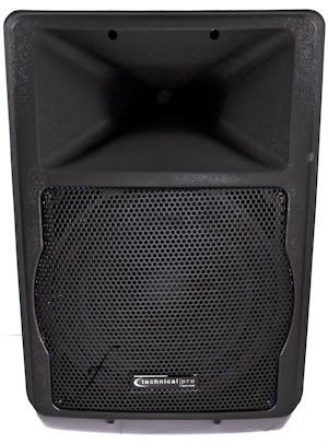   loudspeaker color black in an audio studio club or venue setting