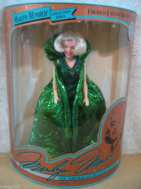   Monroe Barbie Doll Emerald Evening Marilyn Collector Series COA NEW