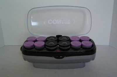 Conair 12 Jumbo & Super Jumbo Velvet Flocked Hot Rollers Curlers Model 