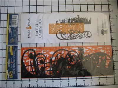 One 5x7 pad of Halloween papers with 14 die cut patterened papers and 