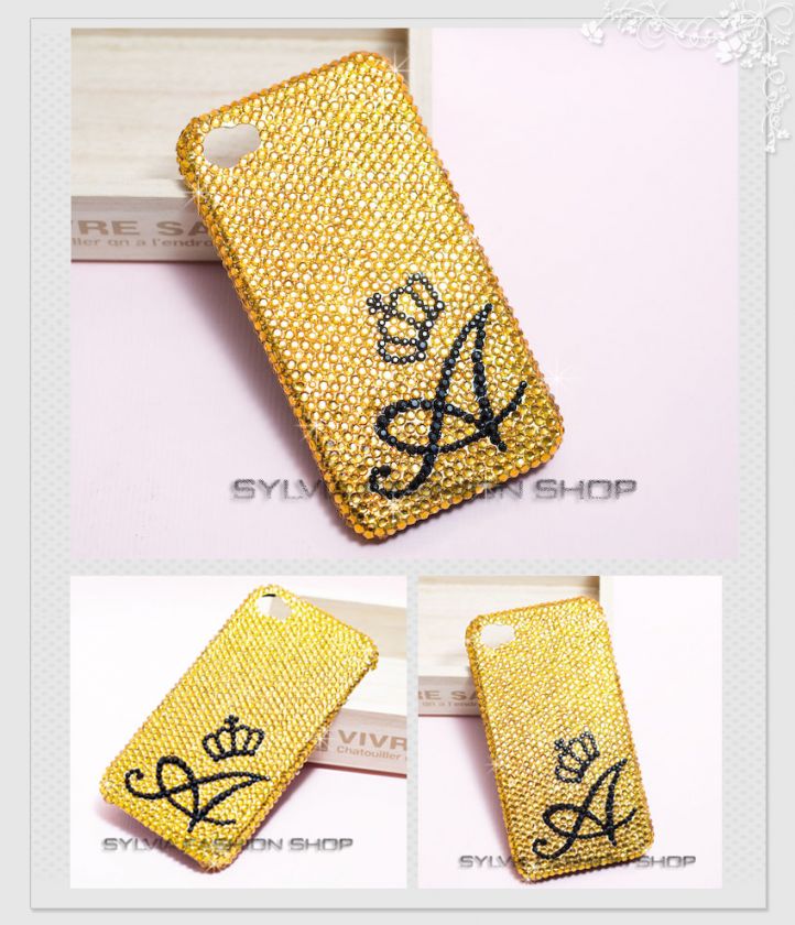 Sylvia Swarovski Crystal Your own iPhone4 case~Name It  