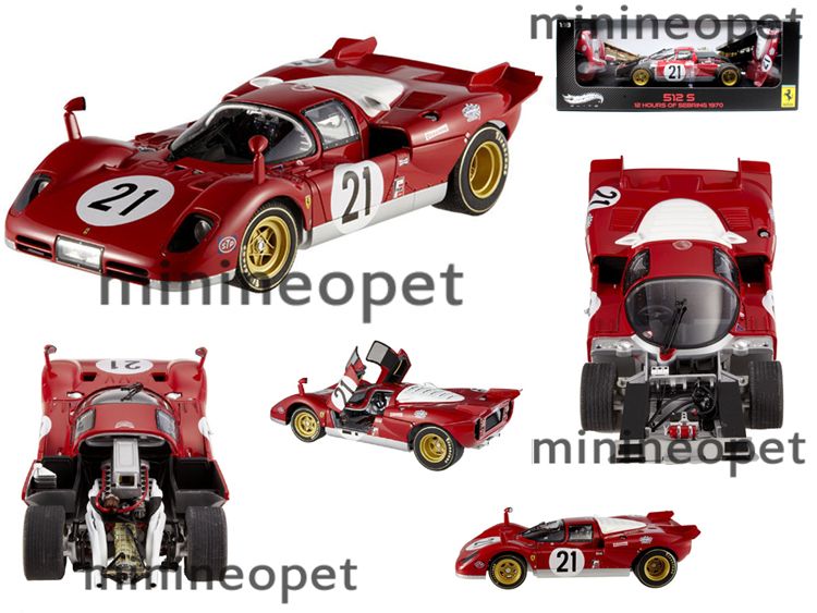 HOT WHEELS ELITE N2046 FERRARI 512 S DAYTONA 12 HOURS OF SEBRING 1970 