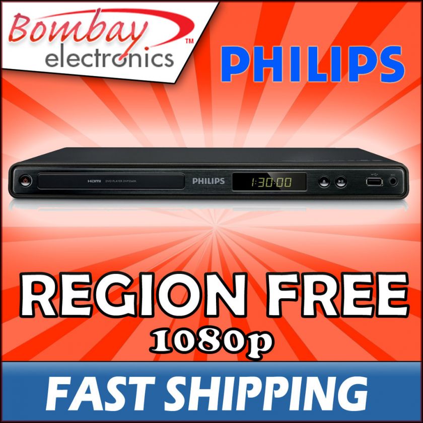 Philips DVP3560 DVD Player Multi Region HDMI 1080P DivX 609585191204 